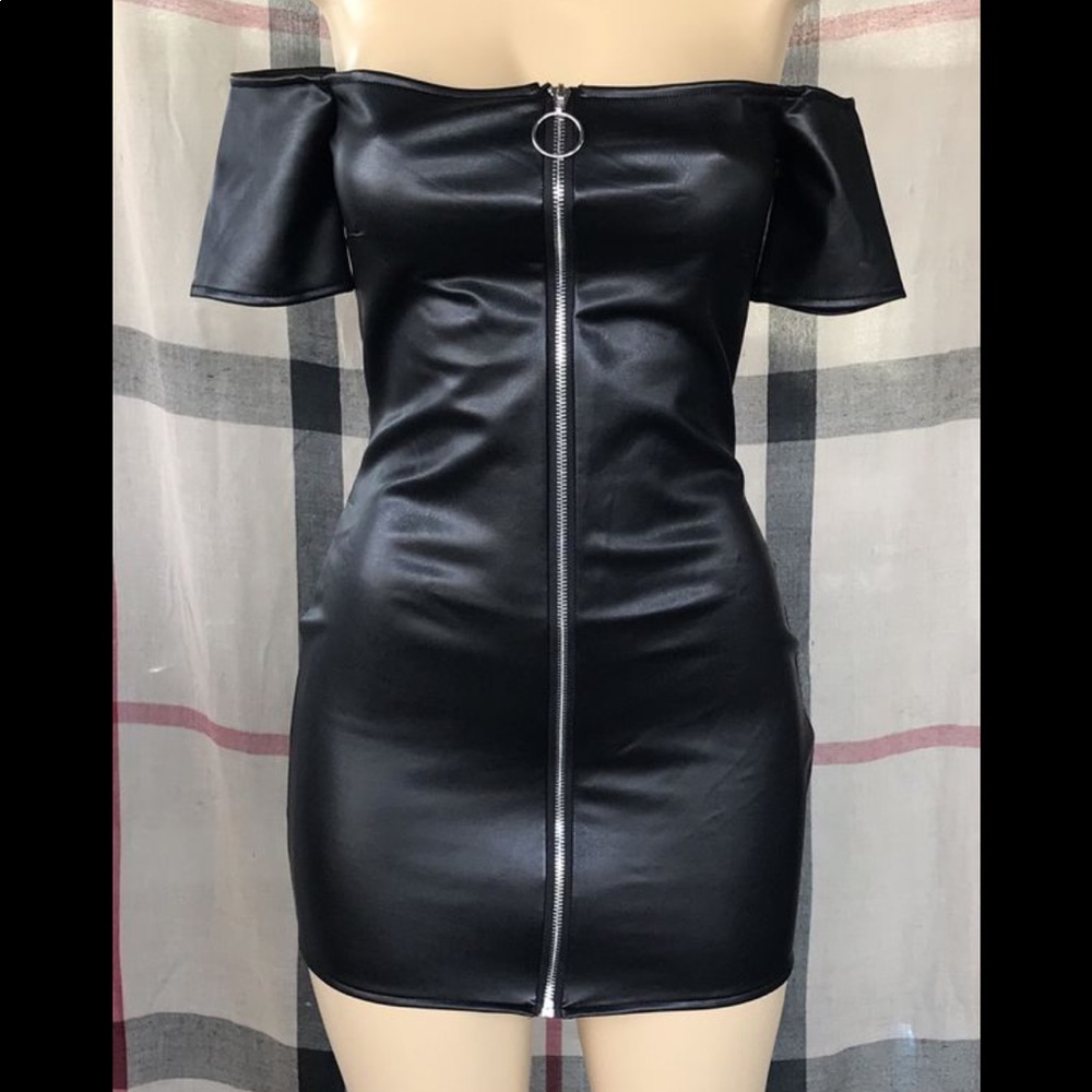 Black leather Dress